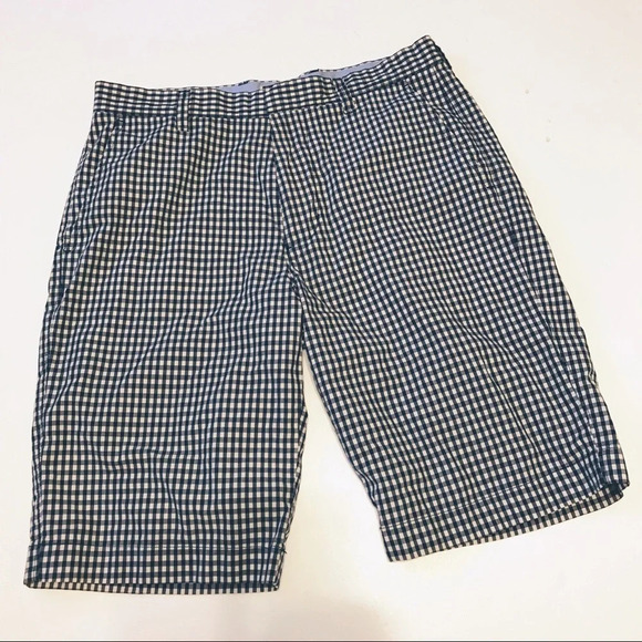 Men’s J. Crew Blue/White Checkered Shorts Sz 30 - Picture 1 of 4